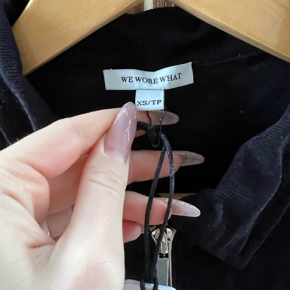 WeWoreWhat Corduroy Puff Sleeve Flare Jumpsuit, XS - Picture 7 of 11